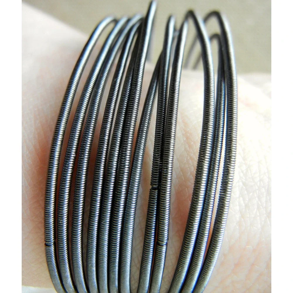 Piano Wire Bracelet‎ Slate